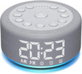 Plug-in Sound White Noise Machine Brown Noise Machine & Alarm Clock with Rechargeable Backup Battery Night Light Dual Alarms 30 Sleeping…