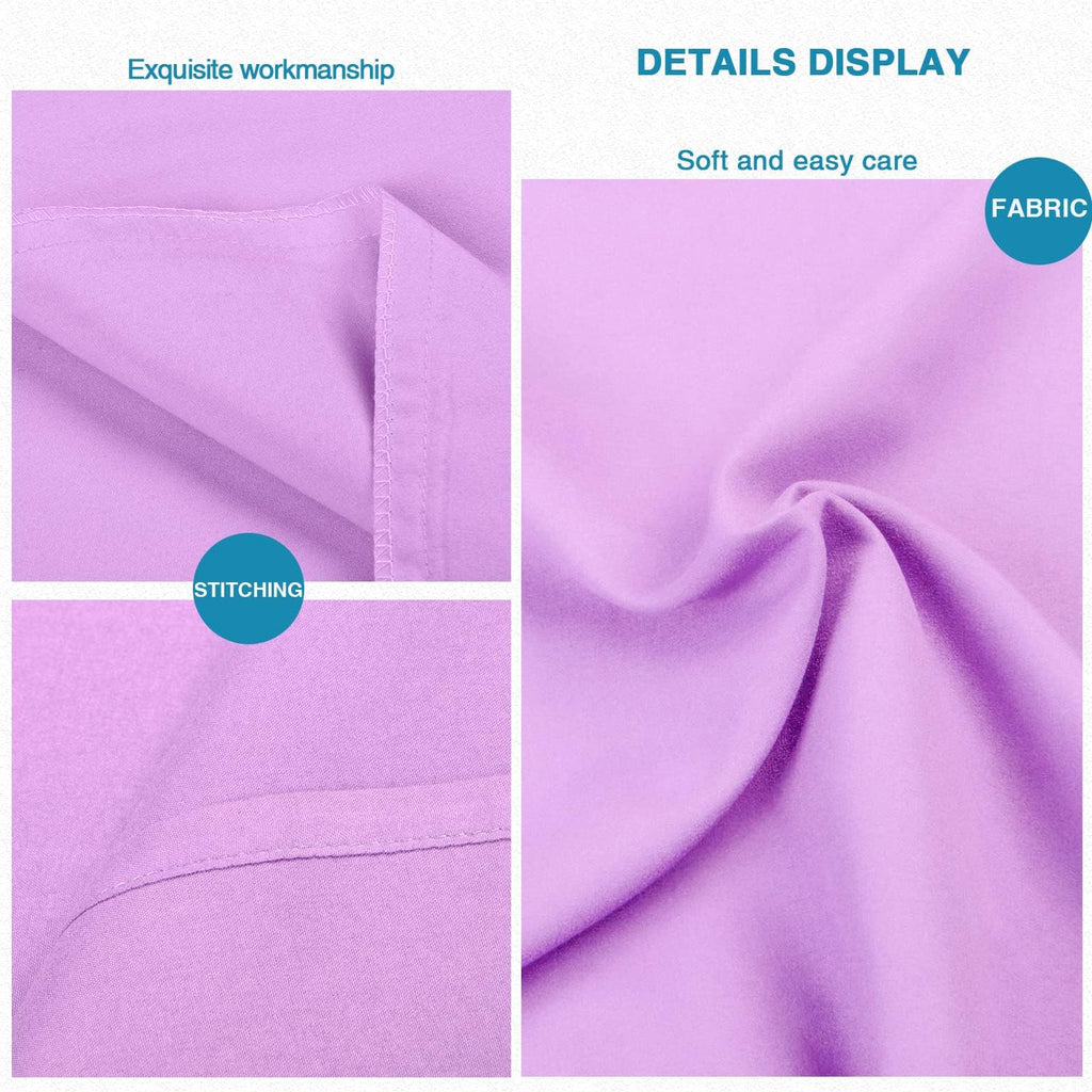 FLXXIE Pillow Cases Queen, Soft Microfiber Pillow Covers with Envelope Closure, Wrinkle Resistant Pillowcases, 2 Piece Set, 20x30, Lavender