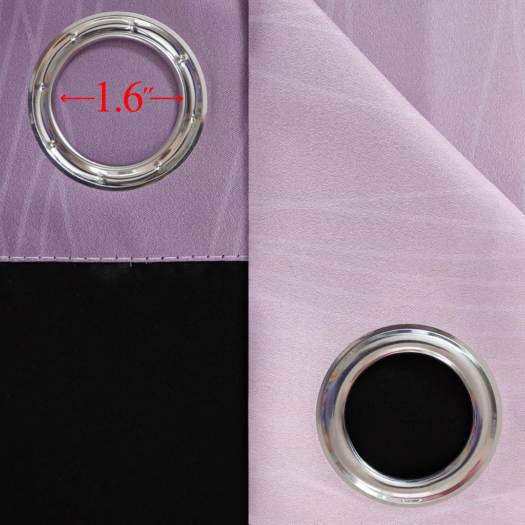 Estelartextiler Pink&Purple Curtains 63 Inch Length 2 panels, Full Light Blocking Ombre Blackout Curtains for Kids Room, Thermal Insulated…