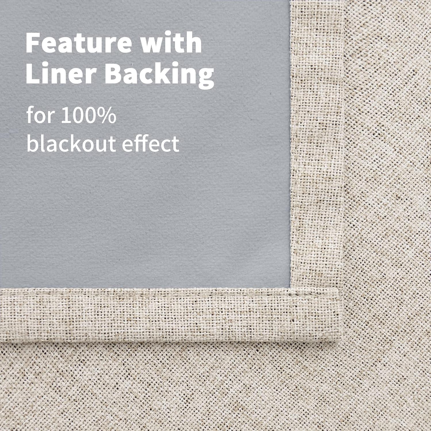 YoungsTex Beige Linen Blackout Curtains for Bedroom, Room Darkening Drapes with Grommets Thermal Insulated Energy Saving for Farmhouse Livi…
