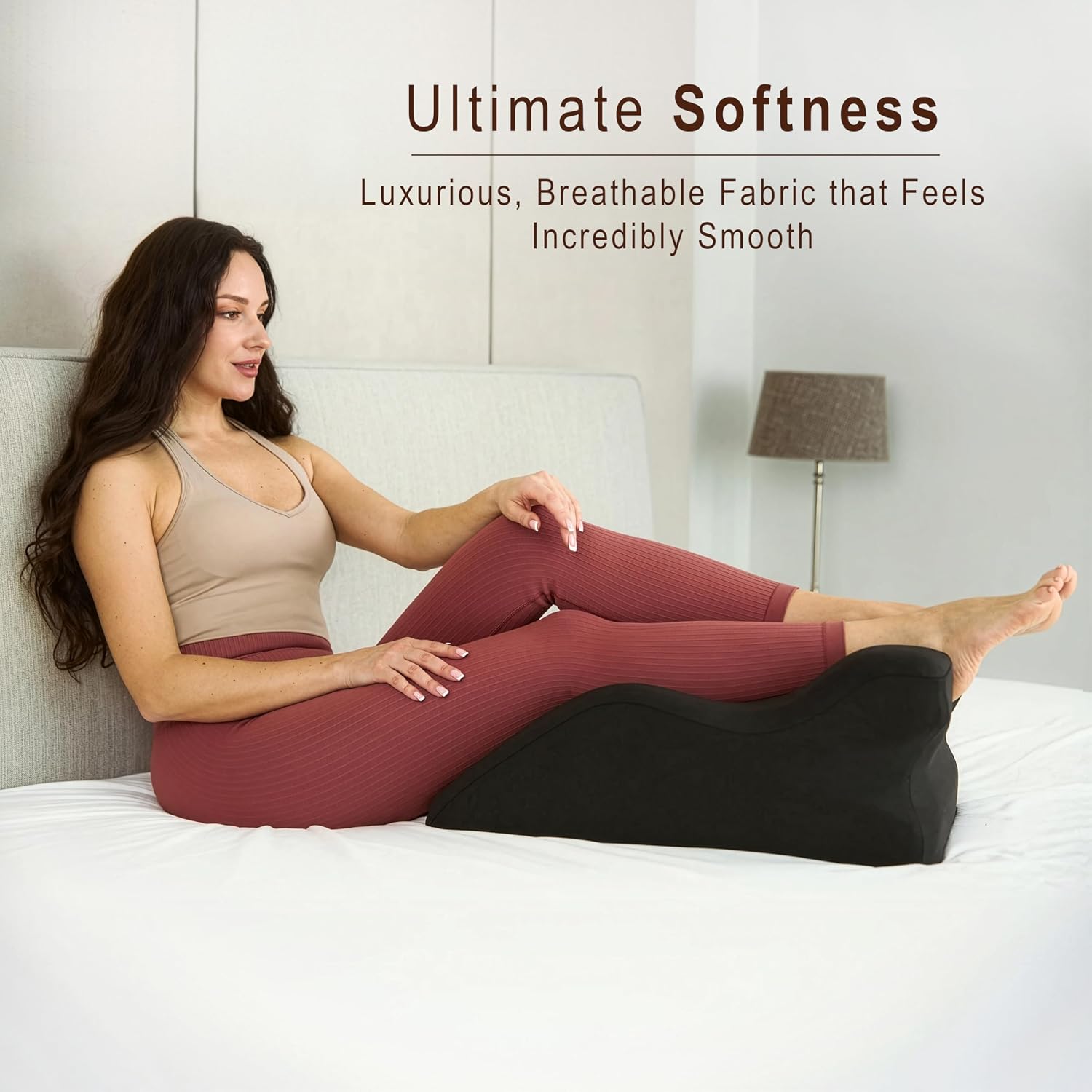 SYLLO Ergonomic Memory Foam Wedge Pillow | Multi-Functional 27° Angle Reading Pillow | Ideal Wedge Support for Back, Legs, Reading in Bed…