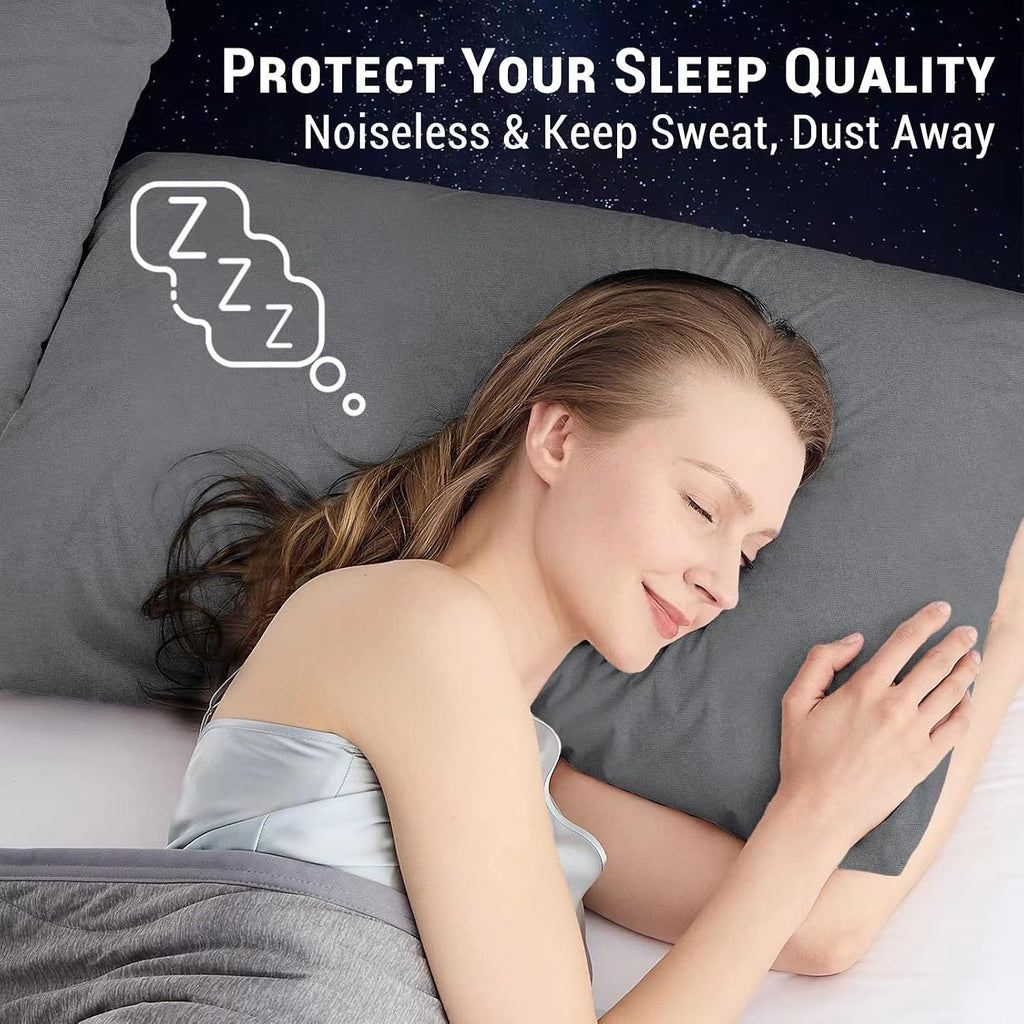 Gogreen Bamboo Rayon Waterproof Pillow Protector, Breathable Pillow Cover, Cooling Pillow Case Protector with Zipper, Super Soft Pillow Cas…