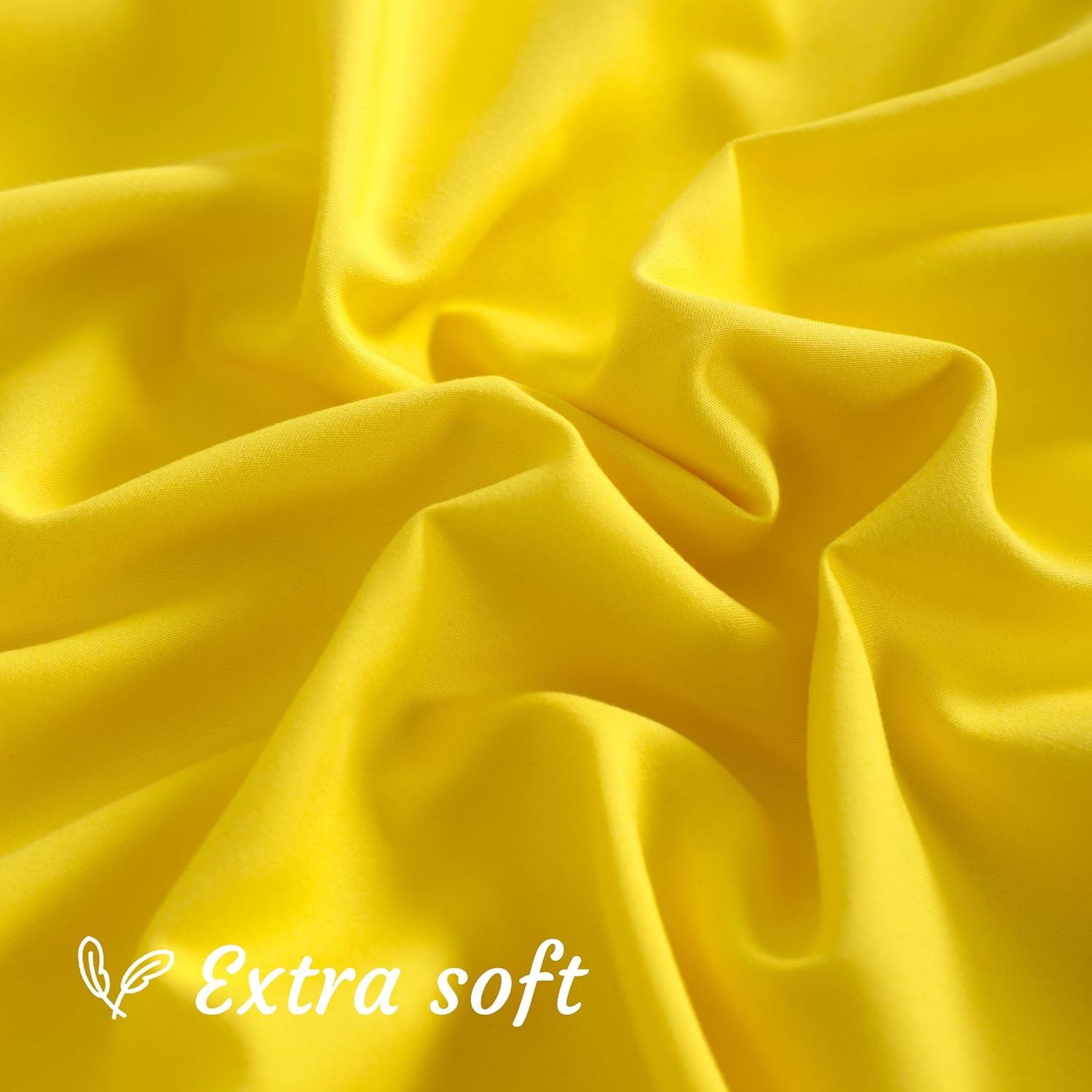 Ntbay Body Pillow Cases Set, 2 Pack Brushed Microfiber 20x54 Inches, Soft, Wrinkle, Fade, Stain Resistant Yellow Pillow Cases with Envelope…