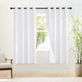 Nicetown White Blackout 78 inch Curtains for Doorway, Grommet 100% Blackout Curtains Room Darkening Thermal Window Treatments for Bedroom/L…