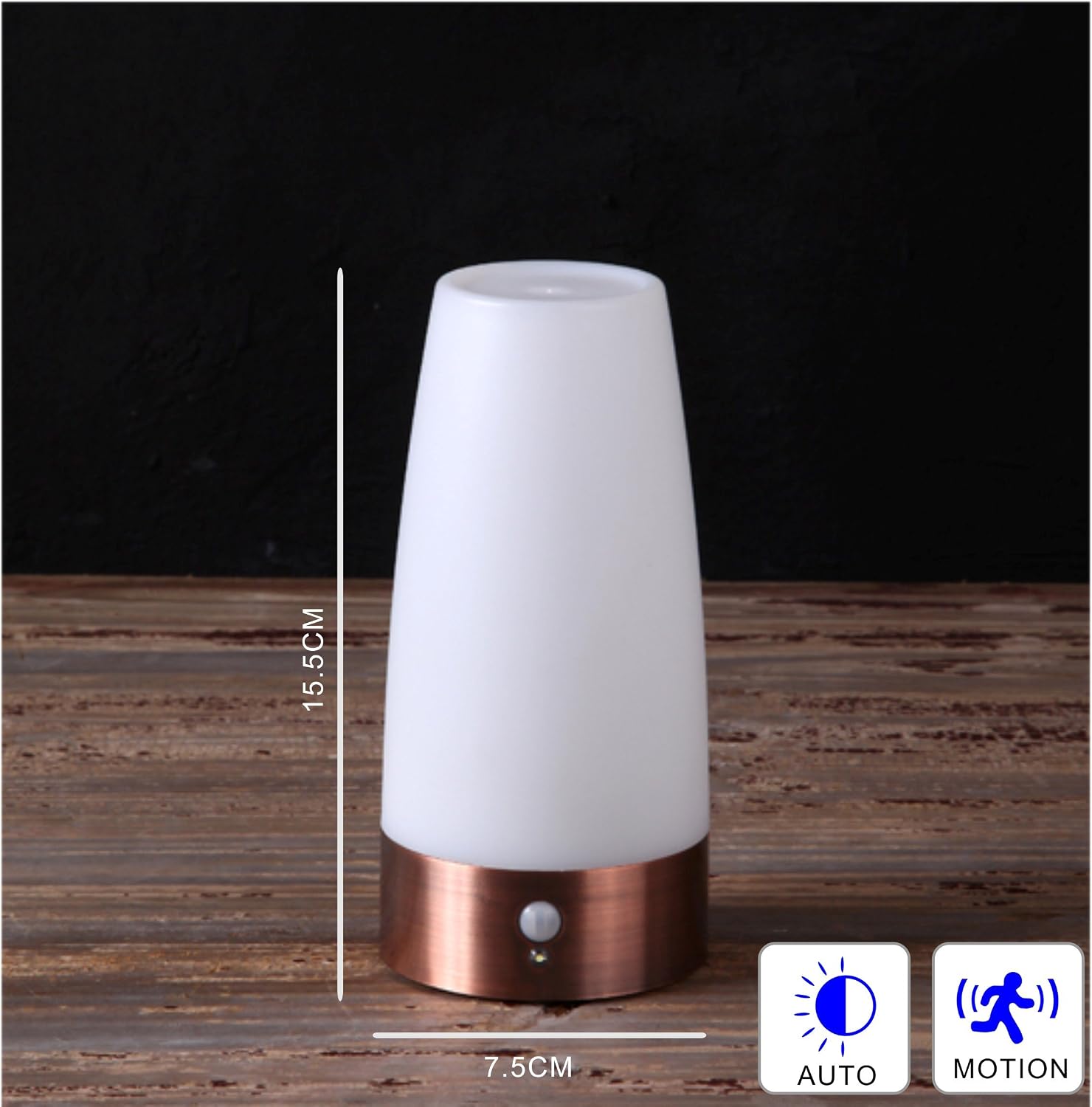 WRalwaysLX Retro LED Night Light for Home, Small Lamp with Wireless PIR LED Motion Sensor Indoor/Outdoor, Battery Operated Lamp for…