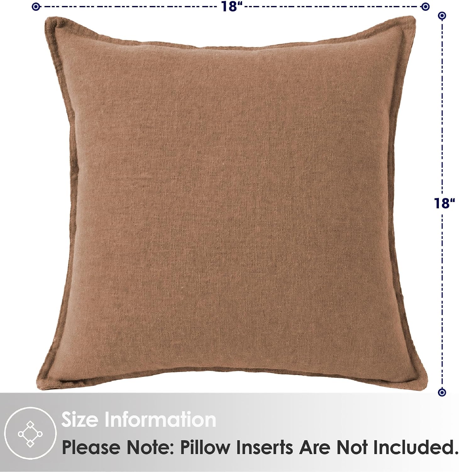 Symplora Cotton Linen Throw Pillow Covers Set of 2, Breathable Non Pilling Decorative Pillow Covers, Machine Washable Cushion Case for…