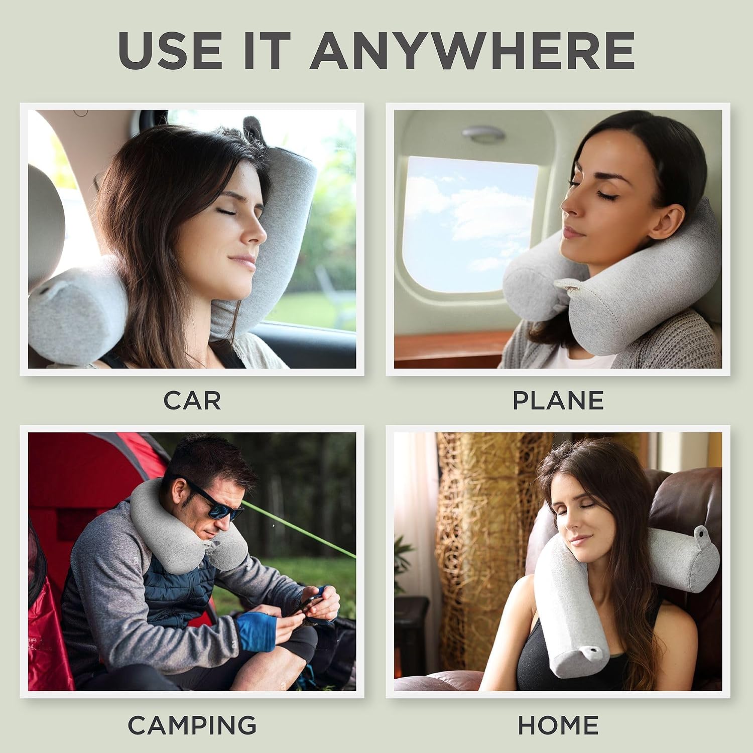 Dot&Dot Twist Memory Foam Travel Pillow for Airplane, Car and Home, Travel Neck Pillow for Sleeping, Airplane Pillow for Neck Suppor…