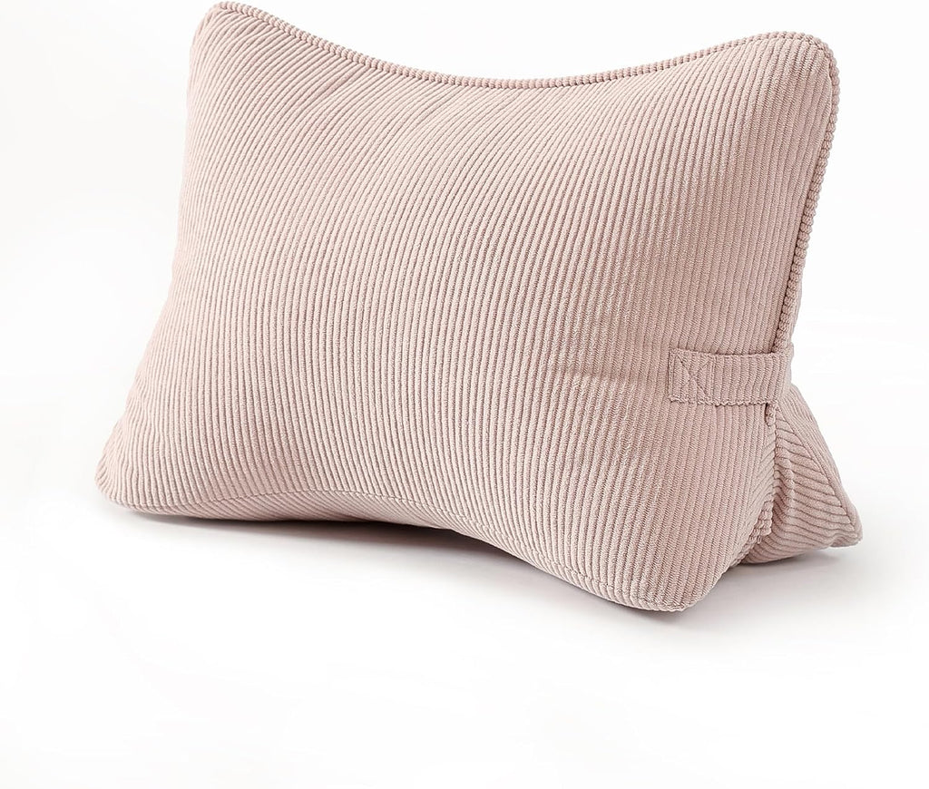 Pat. Pend. Corduroy Back Support Pillow for Sitting, Ideal for Expecting Moms, Low Back Cushion for Bed Sitting, Reading & Relaxing…
