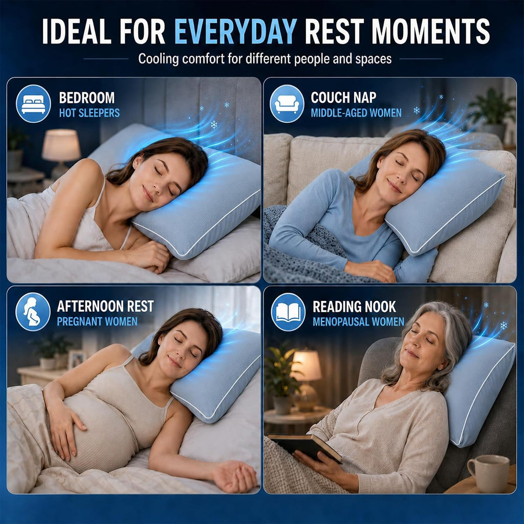 Cieltown Cooling Pillow Cases for Hot-Sleepers: Q-Max ≥0.4 Nylon Spandex Cool-to-Touch for Night Sweats - Waffle Weave for Dry & Com…