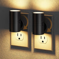 JandCase LED Night Light Plug in, Rotating Night Lights Plug into Wall [2 Pack], Dusk to Dawn Sensor, 2 Level Brightness Adjustable…