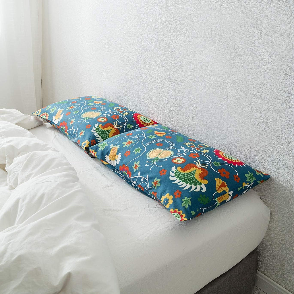 Susybao 100% Cotton Pillowcases Queen Size Set of 2 Sunflower Bed Pillow Covers Envelope Closure End Cactus Pillow Encasement Quality Soft…