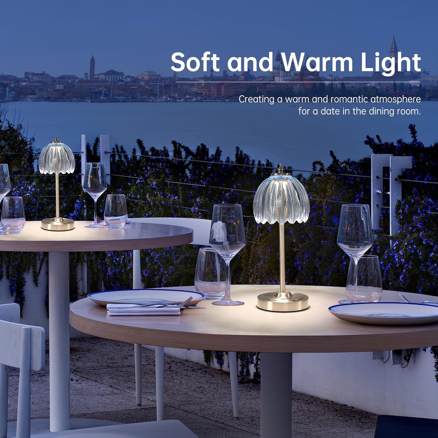 Shenmoyl Rechargeable Table Lamp with 5200mAh Battery & Touch Control - 3 Adjustable Color Temperatures, Cordless Dimmable Table Light…
