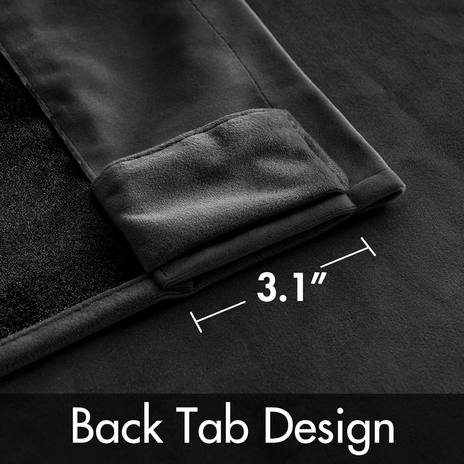 Miulee Black Velvet Curtains 84 inches 2 Panels - Luxury Blackout Curtains for Bedroom Living Room Thermal Insulated Super Soft Window Drap…