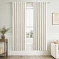 Guken Cream 100% Blackout Linen Curtains 72 Inch Length 2 Panels Set for Living Room Bedroom Back Tab Thermal Insulated Black Out Drapes Ro…