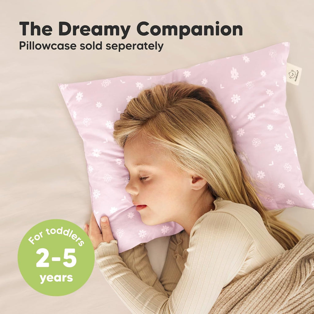 KeaBabies 2-Pack Toddler Pillows 2 Year Old to 5-13x18 Soft Organic Cotton Kids Pillow for Sleeping, Travel, School, Daycare, Nap…