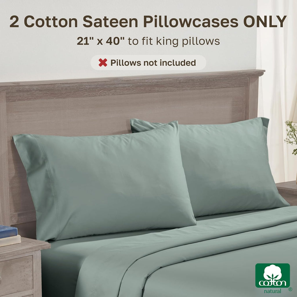 CaliforniaDesignDen CALIFORNIA DESIGN DEN Luxuriously Soft Hotel Quality 600 Thread Count, 100% Cotton Set of 2 Cases, Crisp & Cool King Pi…