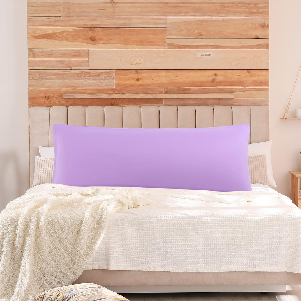uxcell Soft Microfiber Body Pillow Cover with Zipper Closure, Long Pillow Cases for Body Pillows Weave for 90 GSM Polyester, Violet Body (2…