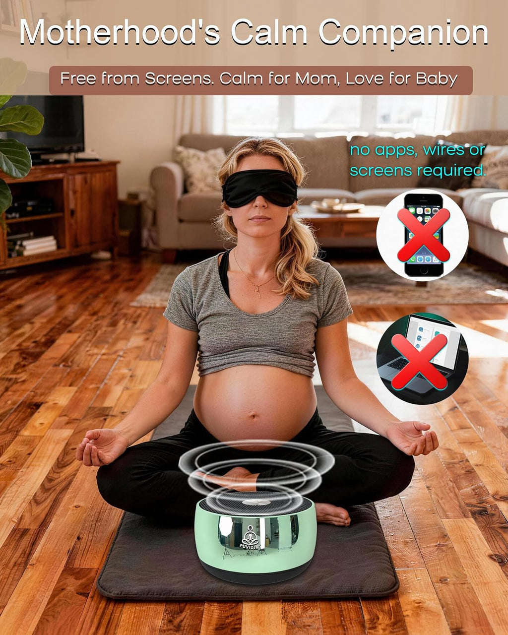 Puvidjutmeditationmachine Rain Drum Alternative–PUVIDJUT M3 Musical Instruments with Meditation Chime,5 Solfeggio Frequencies (417-639Hz),…