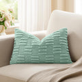 KevinTextile Kevin Textile 12x20 Inch Lumbar Pillow Cover 1 Pack Soft Plush Stripe Decorative Rectangle Cushion Elegant Double-Sided Cordur…