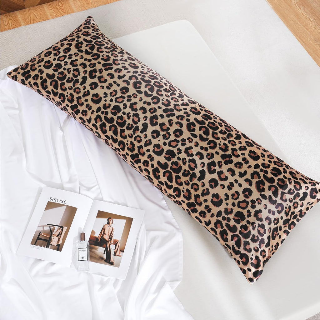 MR&HM Satin Body Pillow Cover, Soft and Breathable Body Pillow Case with Envelope Closure, Cooling and Silky Long Pillowcase for Hair and…