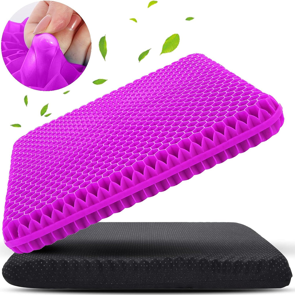 KYSMOTIC Gel Seat Cushion for Long Sitting (Large & Thick), Soft & Breathable, Gel Cushion for Wheelchair, Gel Chair Cushion for Hip…