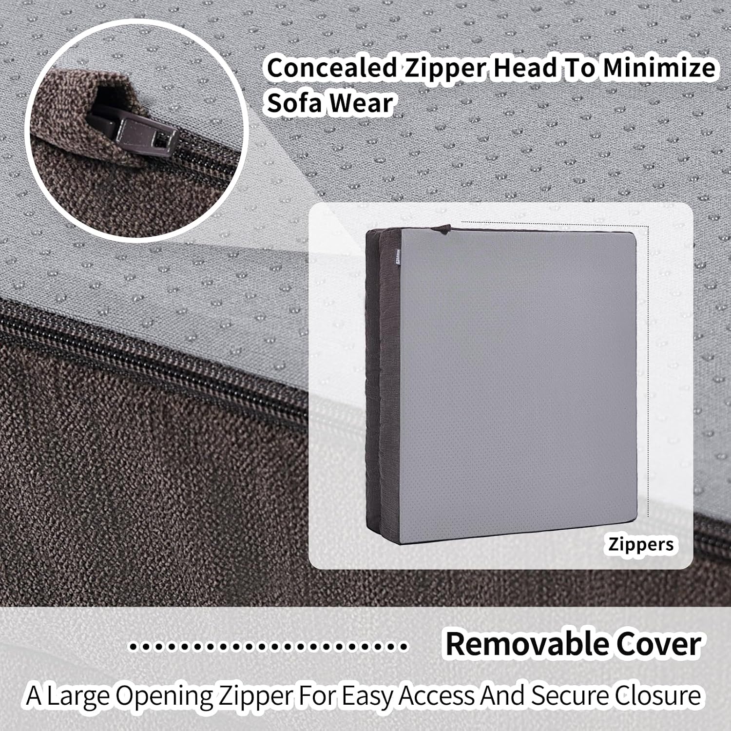 Recliner Cushions for Elderly with Lumbar Support, Patent Design 20x20x4 Inch Thick Chair Cushion Soft Tufted Dual Layer Booster Seat…