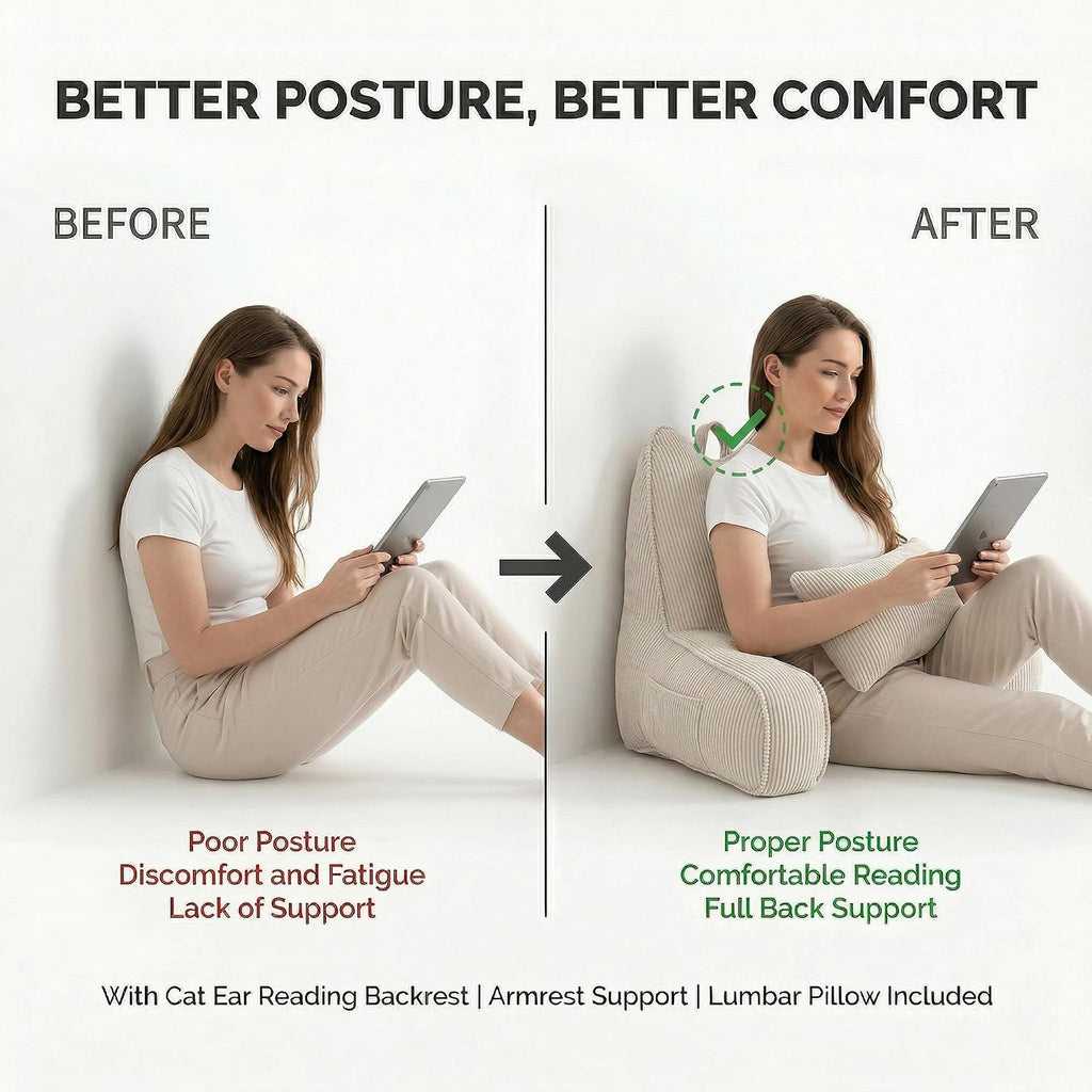 Ailuteie Patented Design Reading Pillow with Arms for Sitting Up, 2-in-1 Bed Rest Pillow with Detachable Lumbar Support, Backrest Support C…