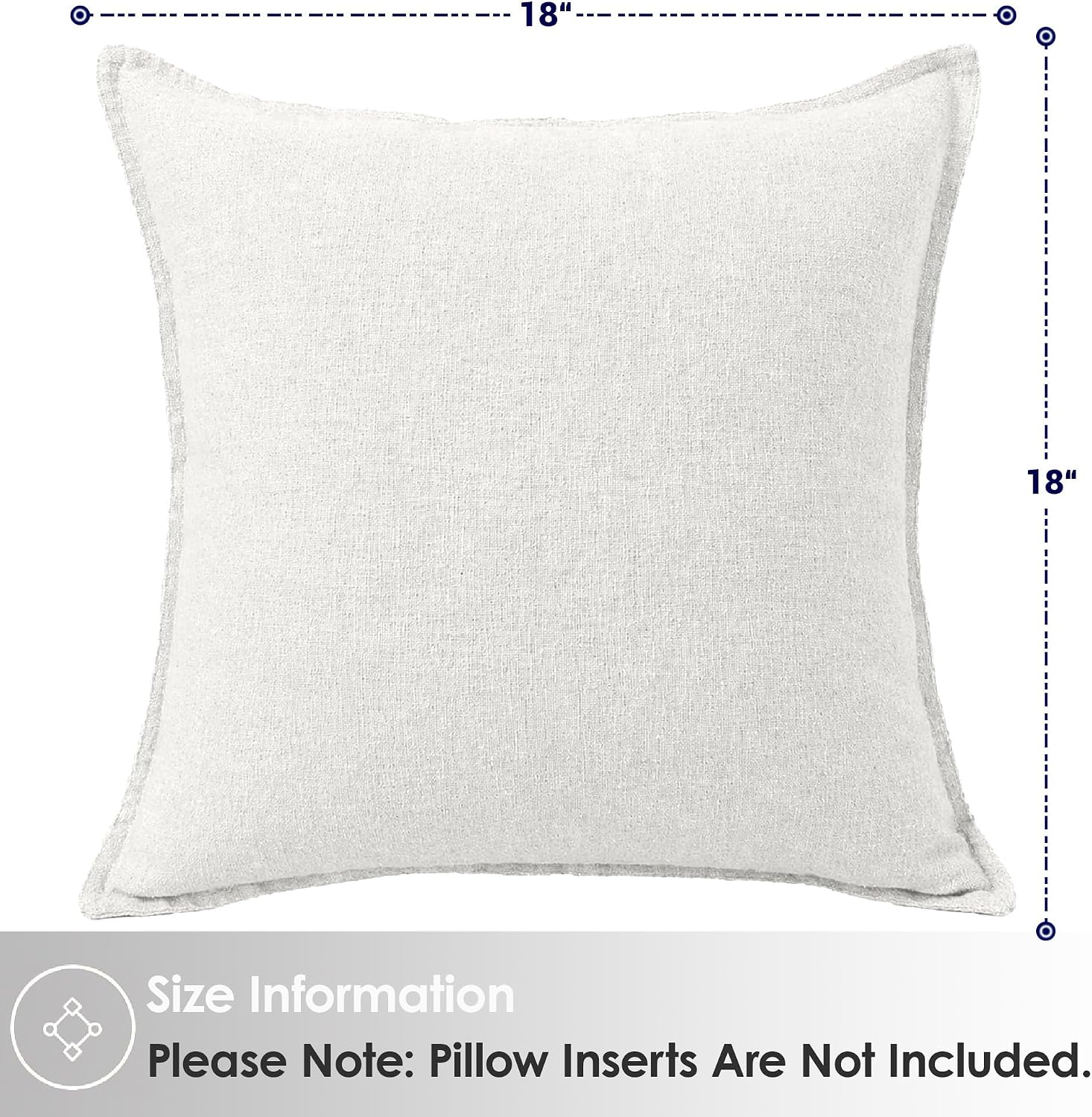 Symplora Cotton Linen Throw Pillow Covers Set of 2, Breathable Non Pilling Decorative Pillow Covers, Machine Washable Cushion Case for…