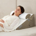 Ruqmuis 3PCS Wedge Pillow Set for After Surgery, Adjustable 9&12 Inch Bed Wedge Pillow for Sleeping, Incline Pillow Wedge for Headboard, Po…
