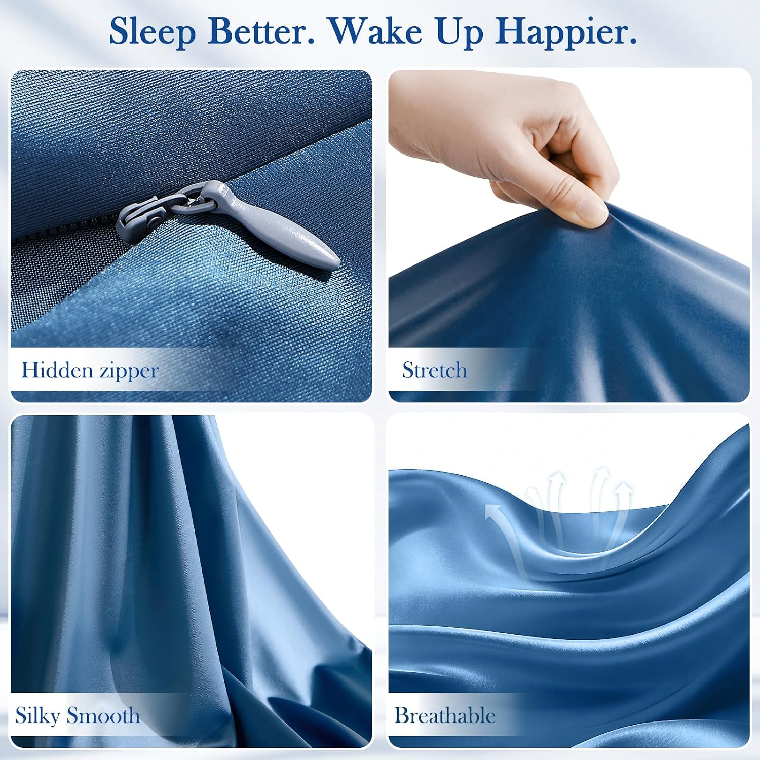 Avolare Cooling Pillow Cases, Softer Than Silk Pillow Cases, 2 Pack Cooling Pillowcases for Hot Sleepers, Gentle on Hair and Skin, Arc-Chil…