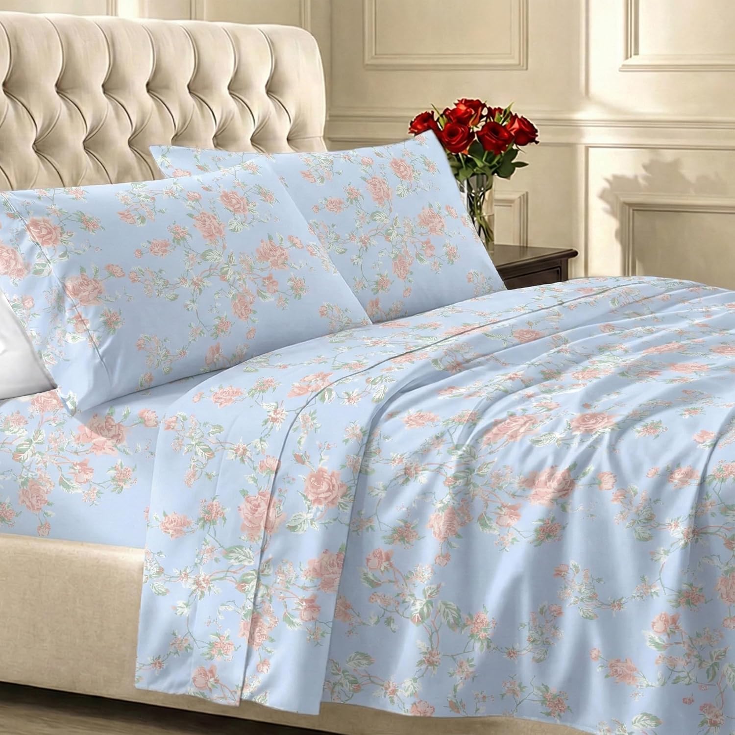 CaliforniaDesignDen California Design Den Soft 100% Cotton Bed Sheets Twin XL Set, 400 Thread Count Good Housekeeping Award Winner, Smooth…