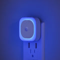 YUNLEX 2 Pack Plug in Night Light with Motion Sensor & Dusk to Dawn Sensor, 3 Sensor Modes, Blue Night Lights Plug into Wall, Dimmable…