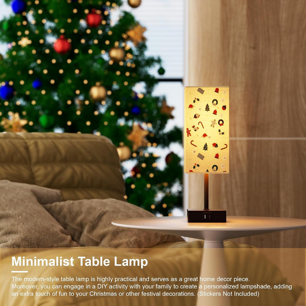 Touch Bedside Lamp for Bedroom Set of 2, 3 Way Dimmable Table Lamp with USB C+A Charging Ports, Small Nightand Lamps for Bedroom Decor…