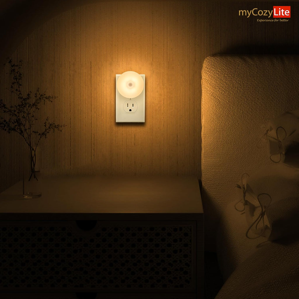 Motion Sensor Night Light, 2 Pack Motion Activated Night Light Plug in, Automatic ON OFF, 3200K Warm Hue, LED Nightlights Plug into Wall…
