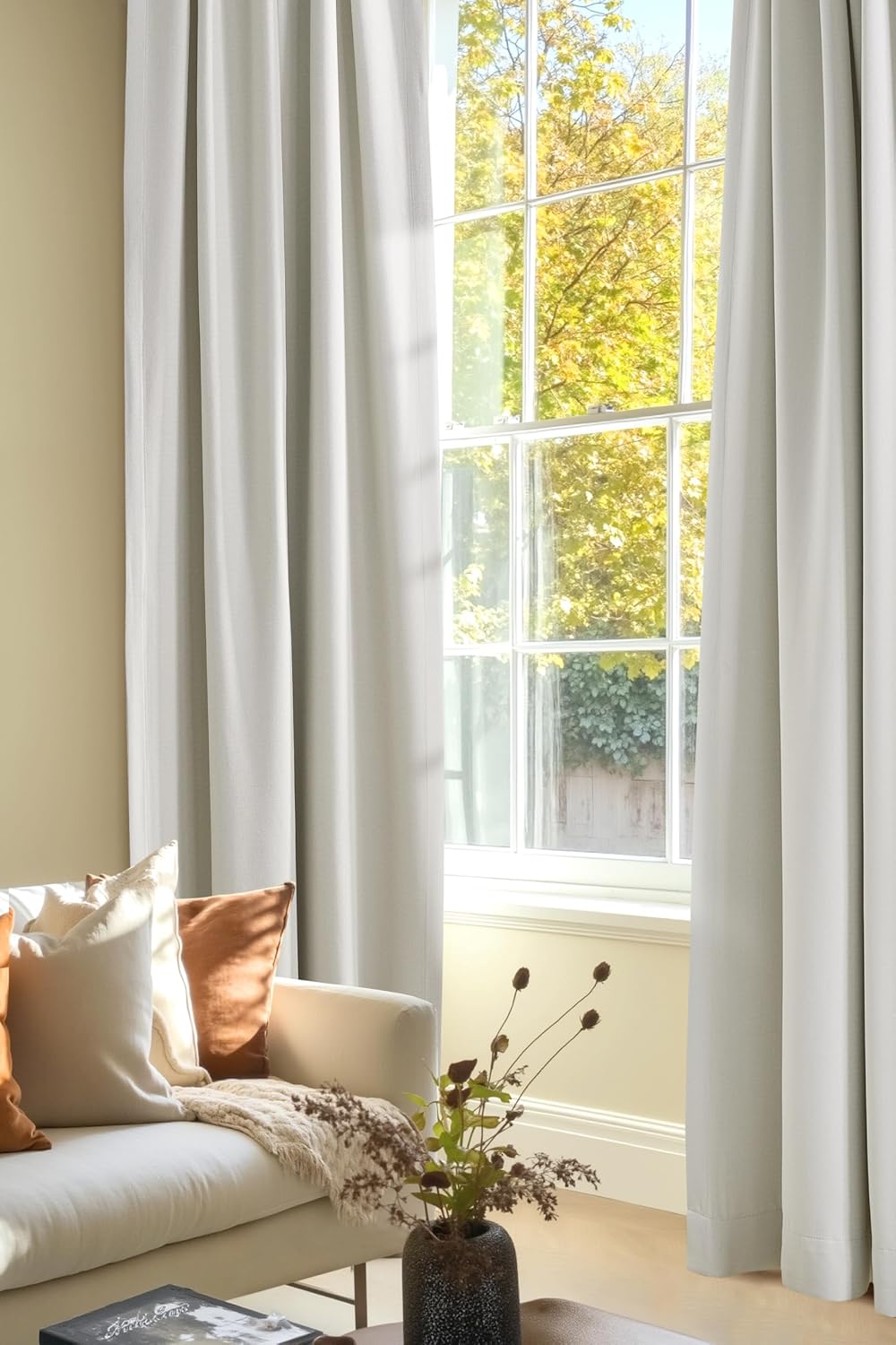 NICETOWN Linen Curtains for Bedroom 84 inches Long, Thermal Faux Linen Drapes for Dining Room 2 Panels, Pinch Pleated Light Blocking…