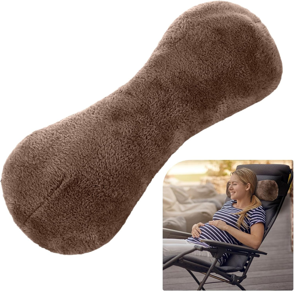 Colingmill 1 Pc Neck Pillow for Recliner Headrest Pillow Bone Shaped Chair Plush with Adjustable Strap Neck Support and Curve Head Cushion…