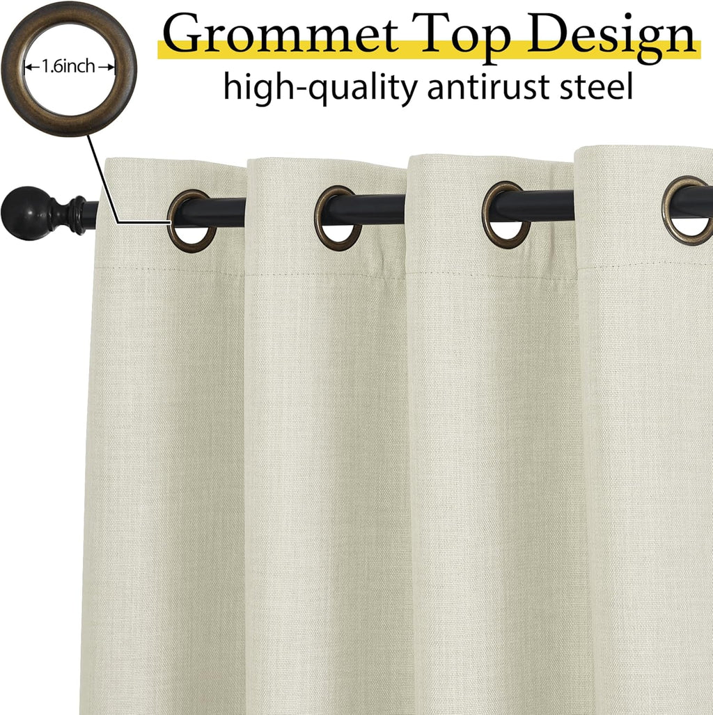 Nicetown 30 Inch Length Curtain Valances, 2 Panels Blackout Thermal Insulating Small Half Curtain Tiers for Kitchen with Top Grommet, Windo…