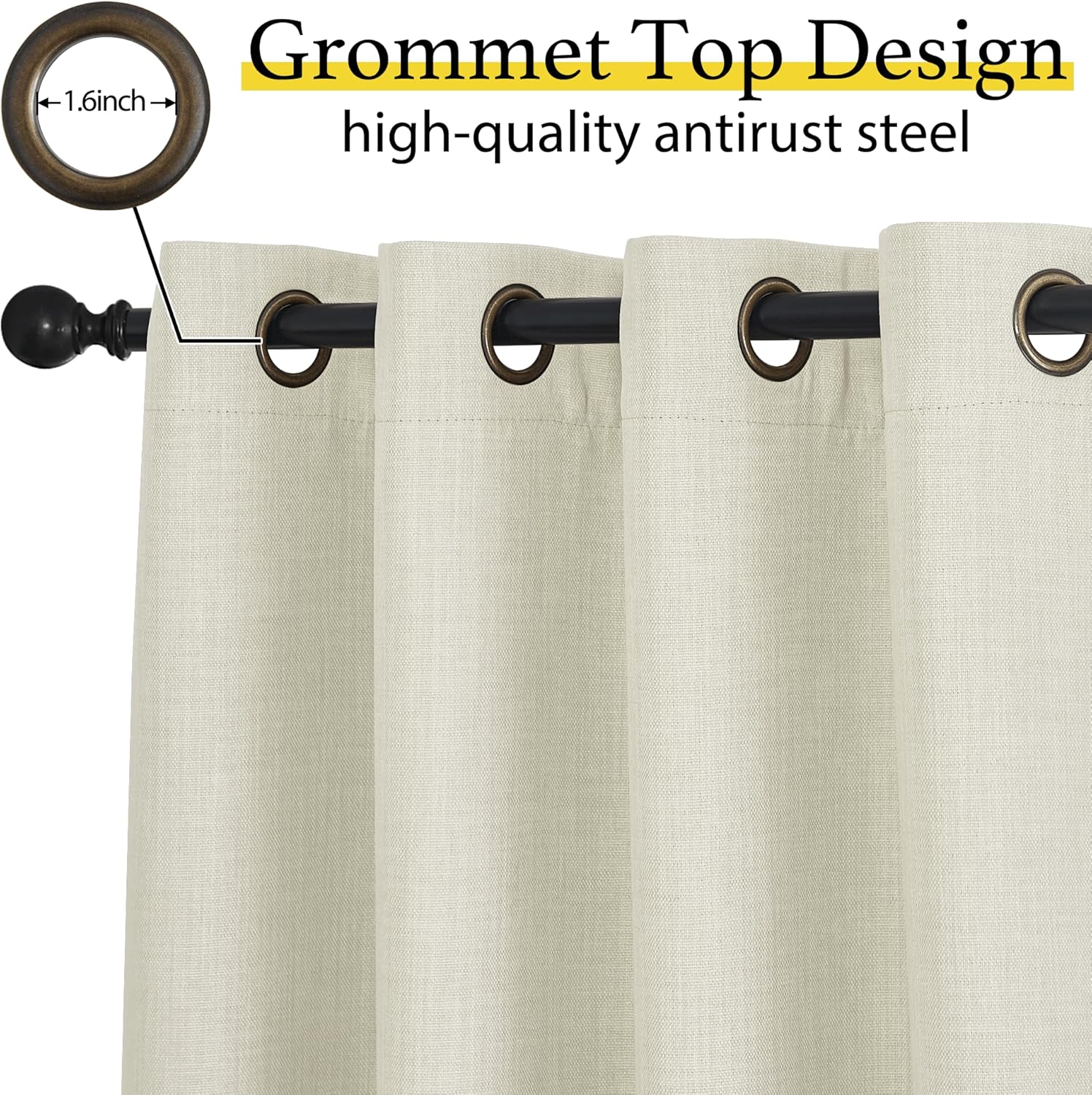 Nicetown 30 Inch Length Curtain Valances, 2 Panels Blackout Thermal Insulating Small Half Curtain Tiers for Kitchen with Top Grommet, Windo…