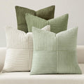 Miulee Summer Light Green Decorative Throw Pillow Covers 18x18 Inch Set of 4 Boho Farmhouse Cushion Covers Mordern Classic Pillow Cases Sof…