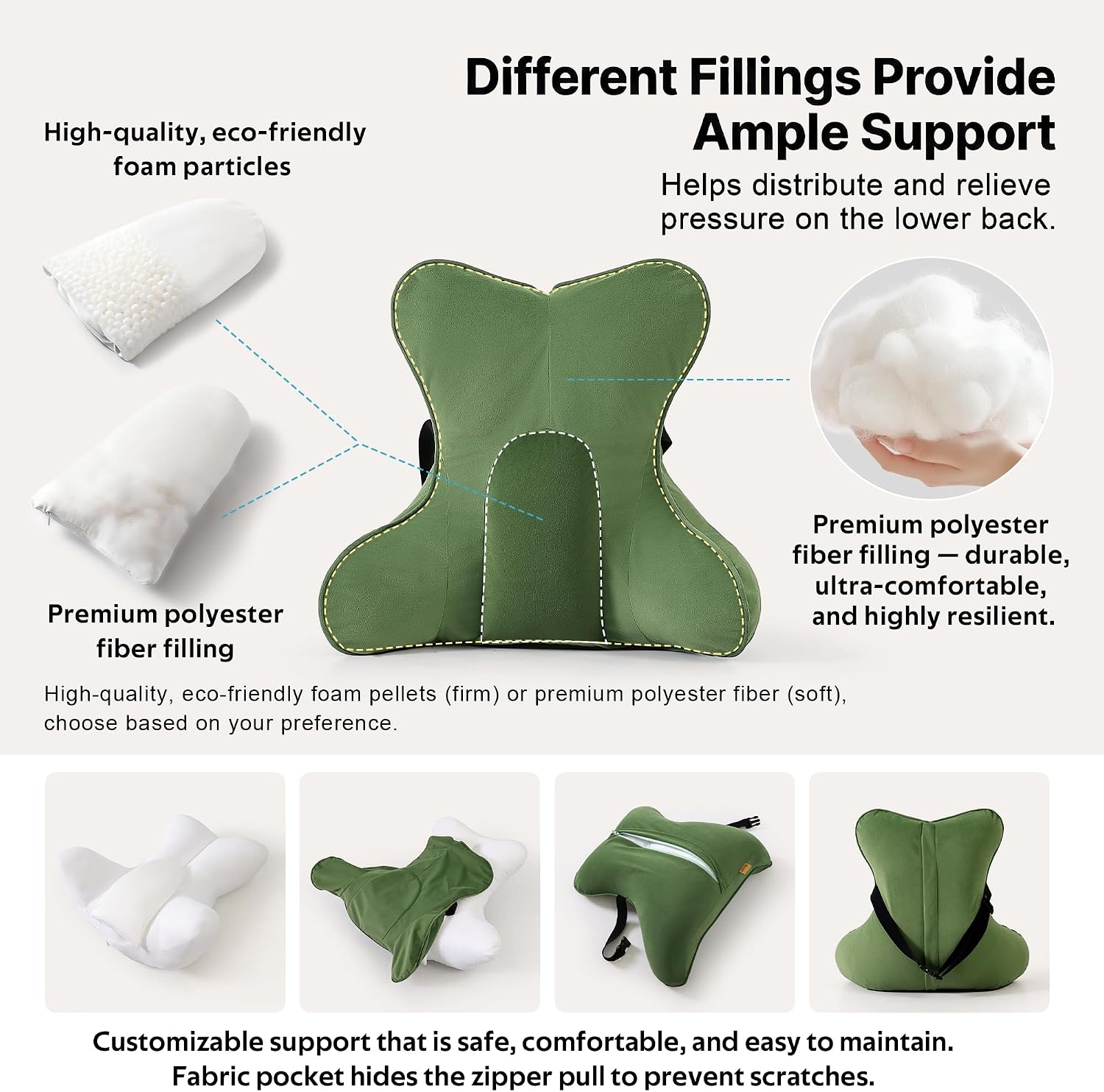 Ailuteie Lumbar Support Pillow(Pat. Pend) for Lower Back – Multi-Functional Ergonomic Lumbar Cushion, Reading Pillow for Office Chair, Car…