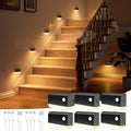 NIORSUN Motion Sensor Stair Lights Indoor, 6 Pack Rechargeable Wireless Step Lights with 3 Color Temperatures, 1200mAh Battery, Magnetic…