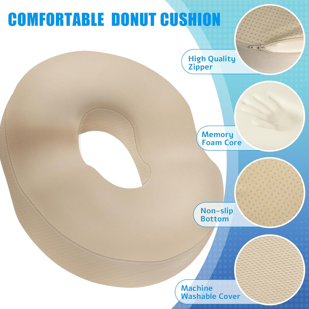 BlissTrends Donut Pillow Seat Cushion, Donut Chair Cushions for Postpartum Pregnancy&Hemorrhoids, Tailbone Cushion, Memory Foam Lifting Cus…