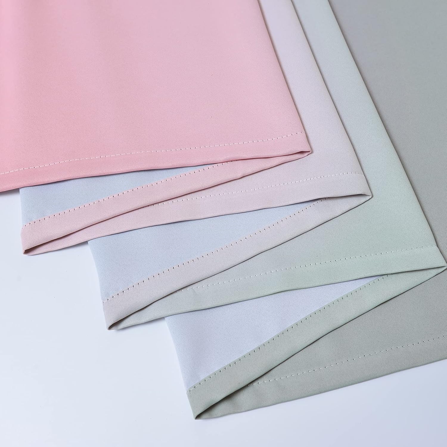 Yakamok Ombre Pink and Grey Curtains for Bedroom, Gradient Room Darkening Curtains, Grommet Thermal Insulated Light Blocking Window Drapes/…