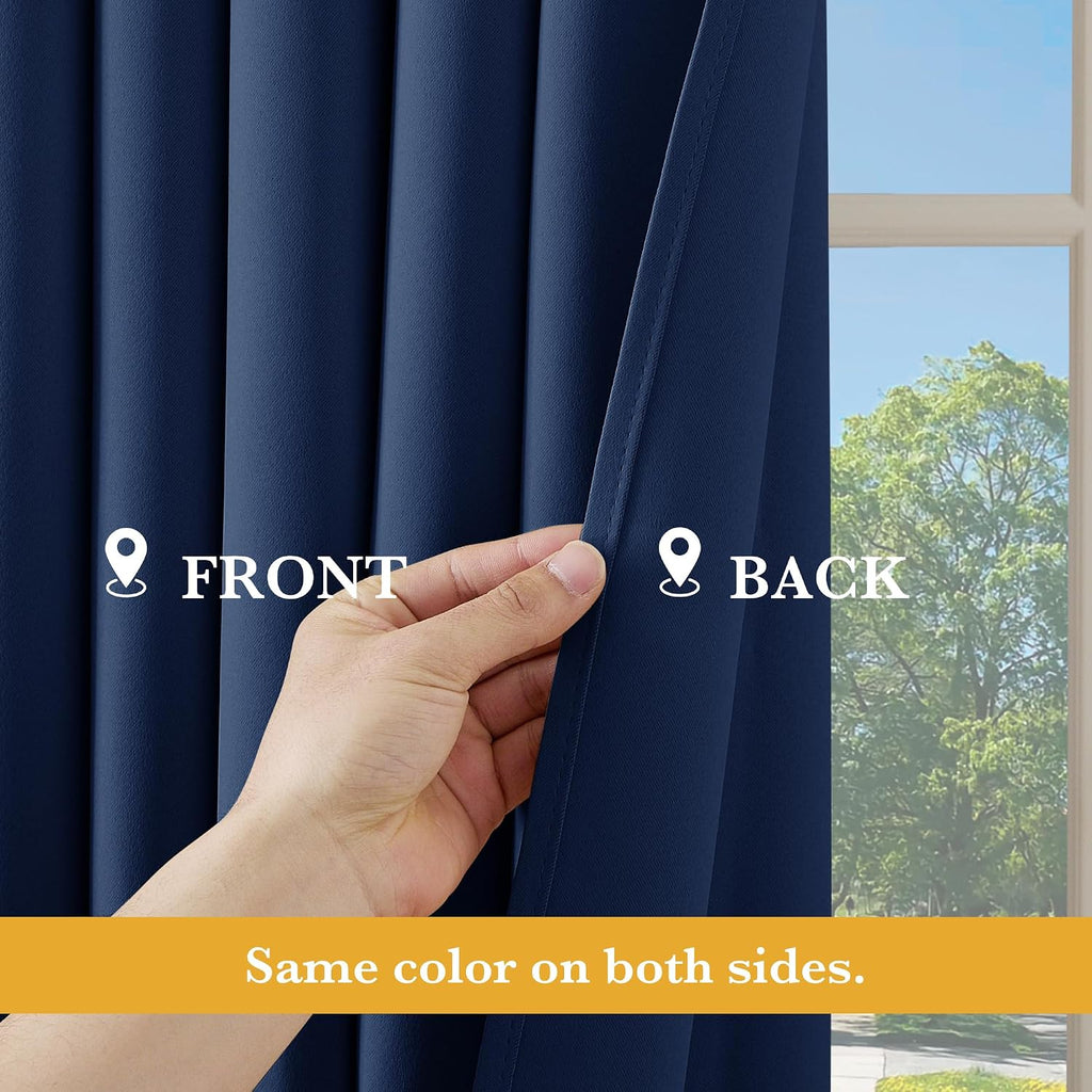 Rybhome RYB HOME Blackout Thermal Insulated Curtains, Portable Curtain for Sliding Glass Door/Storage/Space Room Divider, Large Window Trea…
