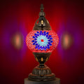 Marrakech Vintage Lamp Turkish Mosaic Lamps with Tiffany Style, Handmade Moroccan Table Lamps with Bronze Base Including LED Bulb for…