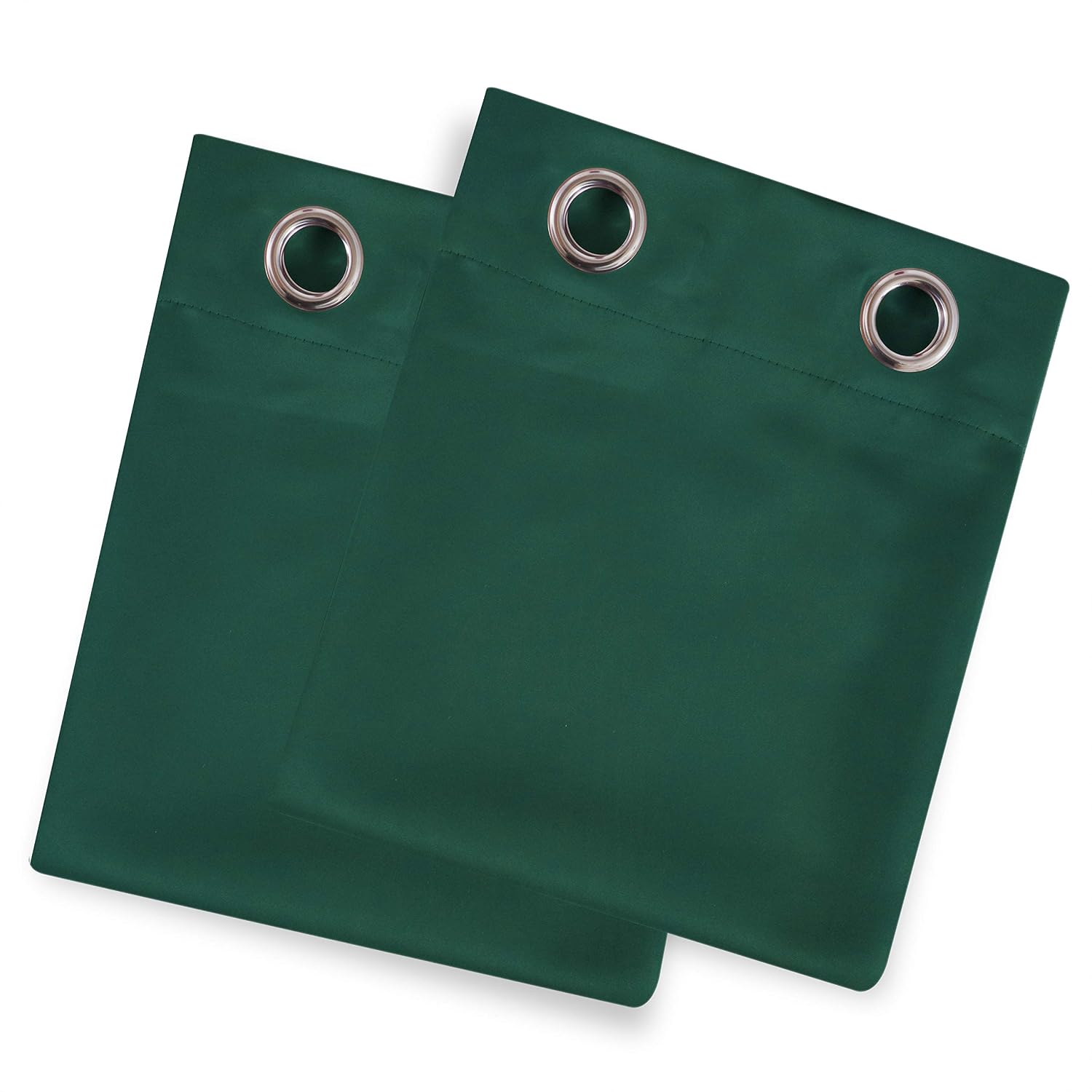 Lemomo Dark Green Blackout Curtains/42 x 63 Inch/Set of Two Panels Grommet Bedroom Curtains 63 Inch Green