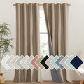 NICETOWN Burlap Vintage Open Linen Weave Flax Thermal Curtains, 100% Blackout Curtains 120" Long for Dining Room, Soundproof Window…