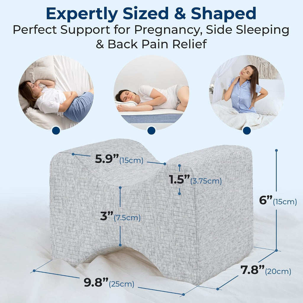 5Starsunited 5 STARS UNITED Knee Pillow for Side Sleepers - Hip, Memory Foam Leg Cushion for Side Sleeping - Between Legs Pillow for Sciat…