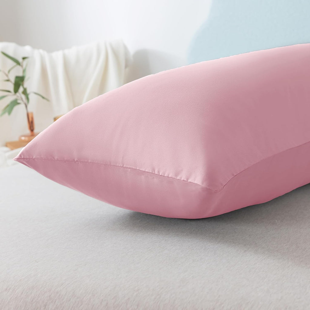 Ubauba Memory Foam Body Pillow with Cover, Full Large Body Pillows Insert for Adults with Envelope Closure Pillowcase, Firm & Fluffy Long…