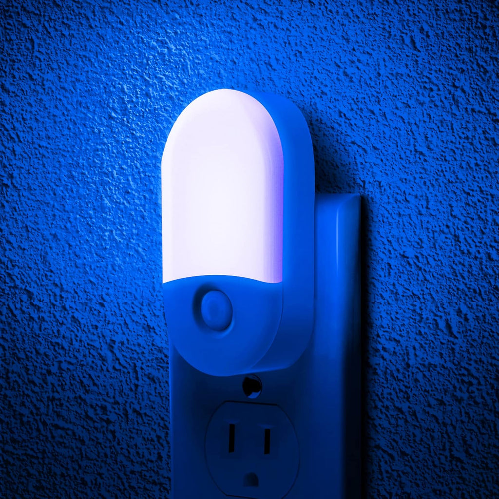 L LOHAS LED Blue Night Light, Night Lights Plug into Wall[2 Pack], 0.6W LED Nightlight, Dusk to Dawn Sensor, 30/60LM Adjustable…